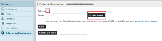 EmailSupport 2FASetup